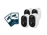 NEXSMART™ AIR4 BATTERIJ-AANGEDREVEN BEWAKINGSCAMERA - 4 PAKKEN+BEWAKINGSSTICKER - 1