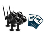 NEXSMART™ VISION5 PLUS 2K HD SURVEILLANCE CAMERA - 4-PACK + STICKERS - 1