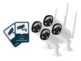 NEXSMART™ VISION4 PLUS 2K HD SURVEILLANCE CAMERA - 4-PACK + STICKERS - 1