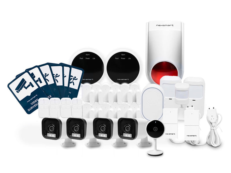 NEXSMART™ GROTE SMART ALARM PAKKET MET CAMERA (100-200M2) - MILIEUBESCHERMING